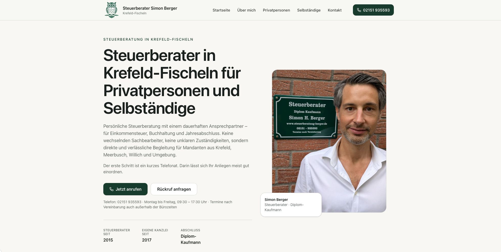Digitaler Auftritt: Selbst gebaut war der Anfang. Jetzt mit klarer Struktur.