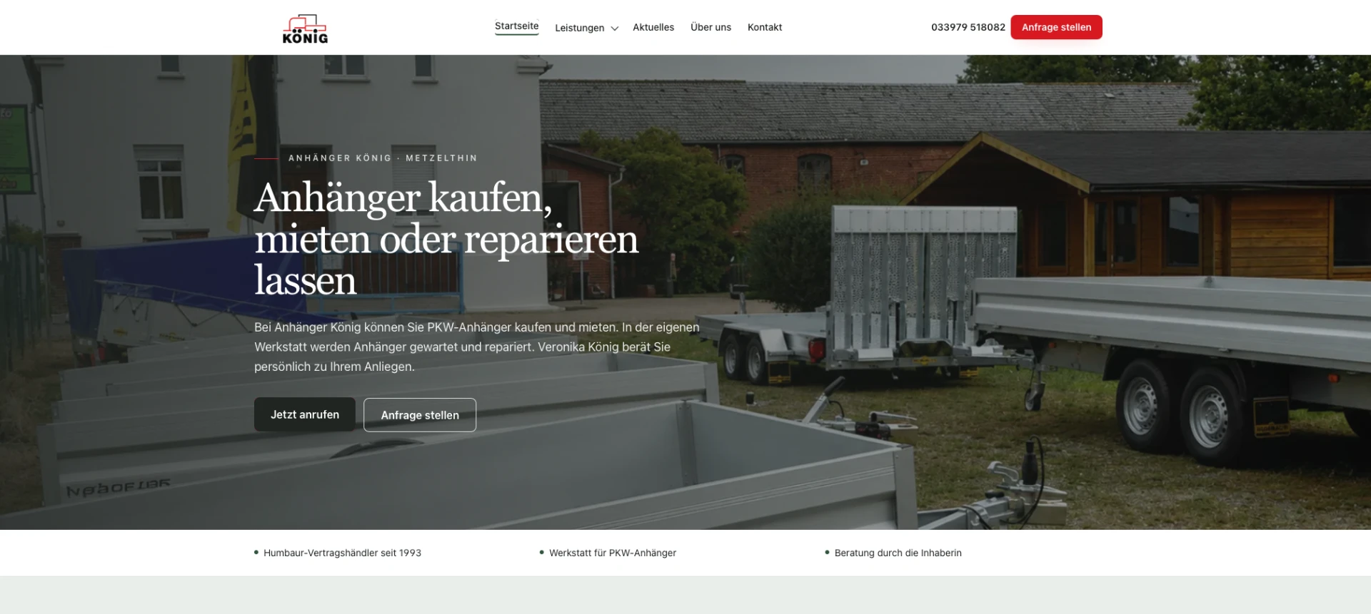 Digitaler Auftritt: Ein etablierter Betrieb. Endlich auch digital so sichtbar.